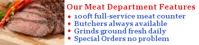 Meat department link at Big Top Market in Wyoming, Michigan